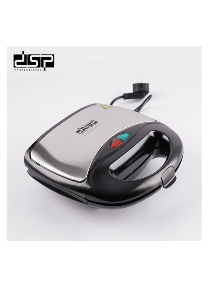 ماركة غير محددة - صانعة ساندويتش DSP مع ترموستات 750 واط KC1191 أسود*فضي - Image 1