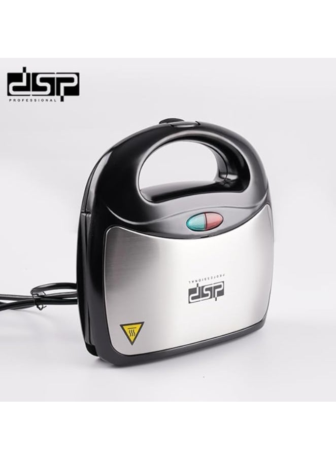 ماركة غير محددة - صانعة ساندويتش DSP مع ترموستات 750 واط KC1191 أسود*فضي - Image 1