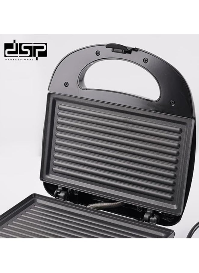ماركة غير محددة - صانعة ساندويتش DSP مع ترموستات 750 واط KC1191 أسود*فضي - Image 1