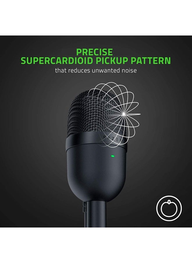 Generic - Seiren Mini Ultra Compact Condenser Microphone, Ultra-Precise Supercardioid Pickup Pattern, Professional Recording Quality, Ultra-Compact Build, Shock Resistant -  Black - Image 1