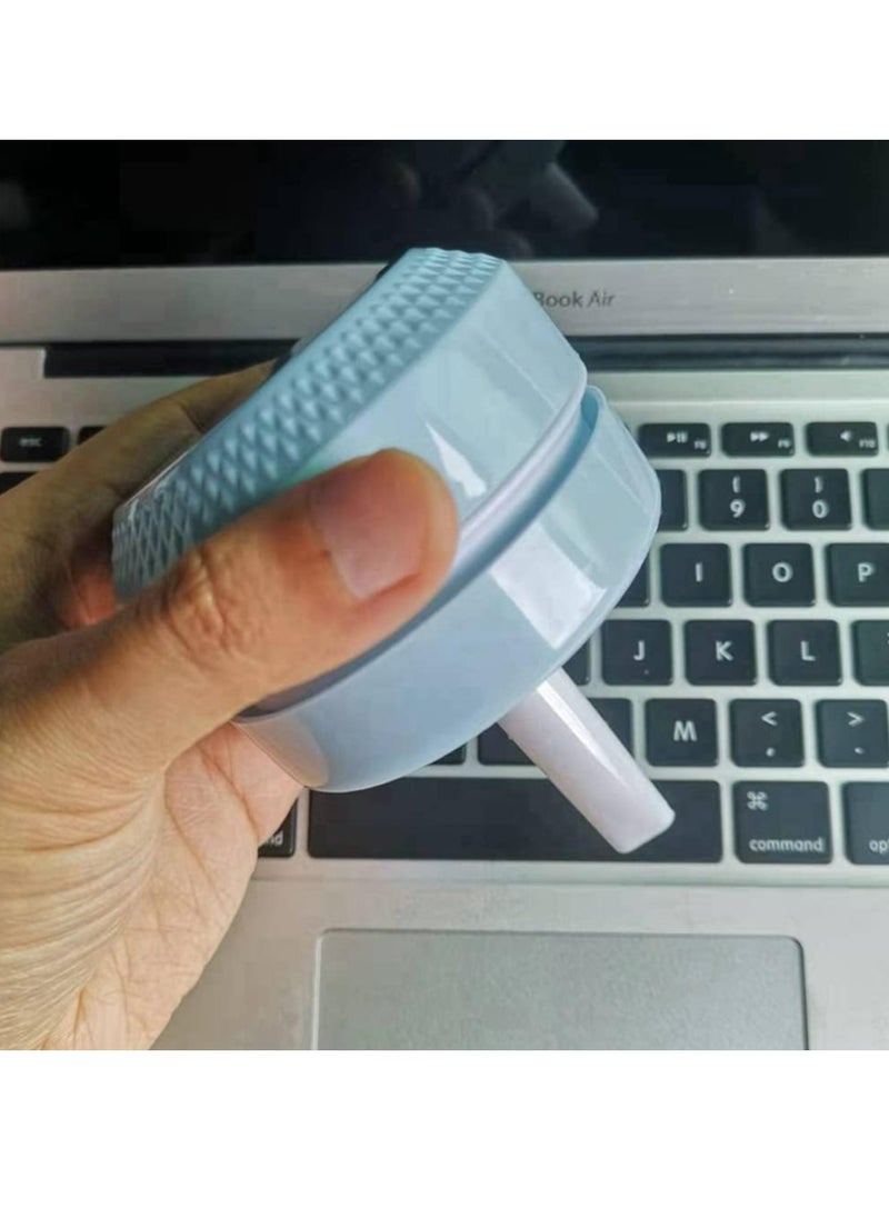 Generic - Mini Portable Handheld Cordless Tabletop Crumb Sweeper Desktop Vacuum Cleaner, Cleaning Hairs, Crumbs, Computer Keyboard of Gifts for Kids (Blue) - Image 1