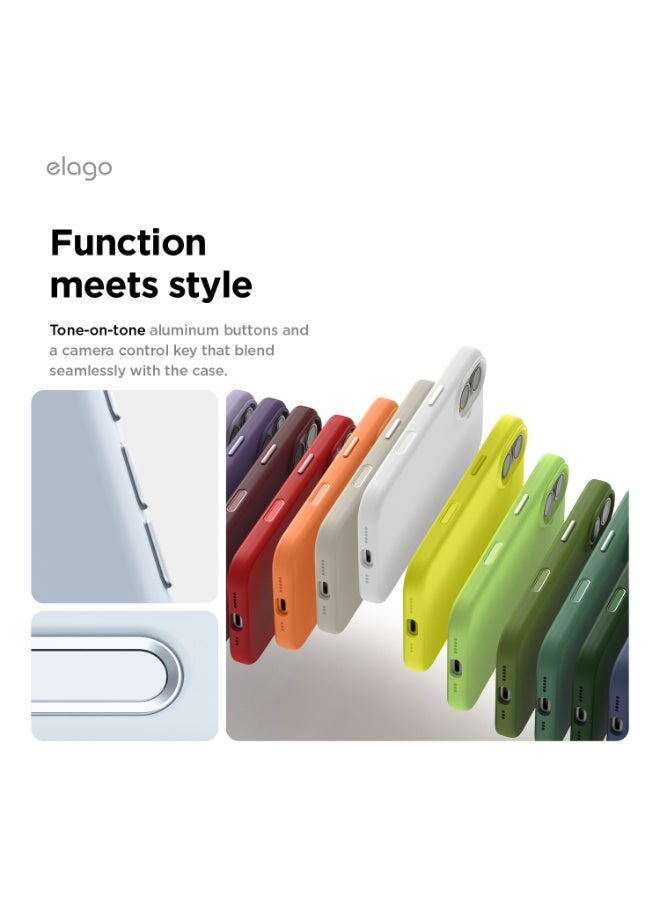 Elago Magnetic Liquid Silicone for iPhone 17 case cover [Camera Control Button Cover] compatible with MagSafe Shockproof - Light Blue - Image 4