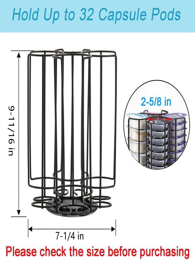 Frcctre Metal Cocktail Capsule Holder Capsules Storage Carousel Organizer, Compatible with Bartesian Cocktail Capsules, Hold Up to 32 Capsule Pods - Image 2