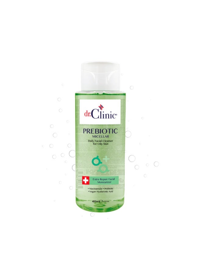 dr.Clinic DR. CLINIC | Prebiotic Micellar Water for Oily Skin | Makeup Remover & Oil-Control Cleanser | Enriched with Niacinamide & Hyaluronic Acid | 400 ml - Image 1