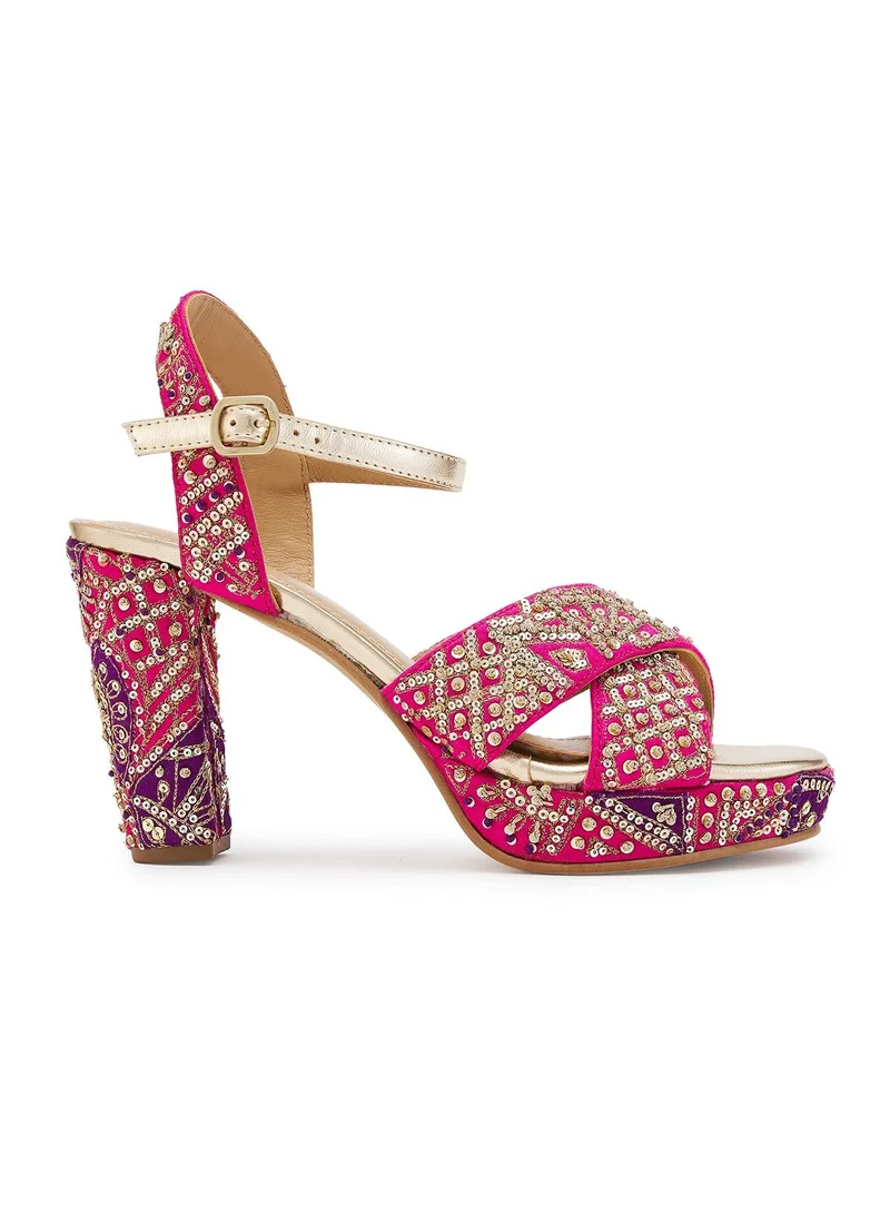 Anaar Maahi Platform Sandals, Womens Festive, Special Occasion and Partywear Premium Sandals