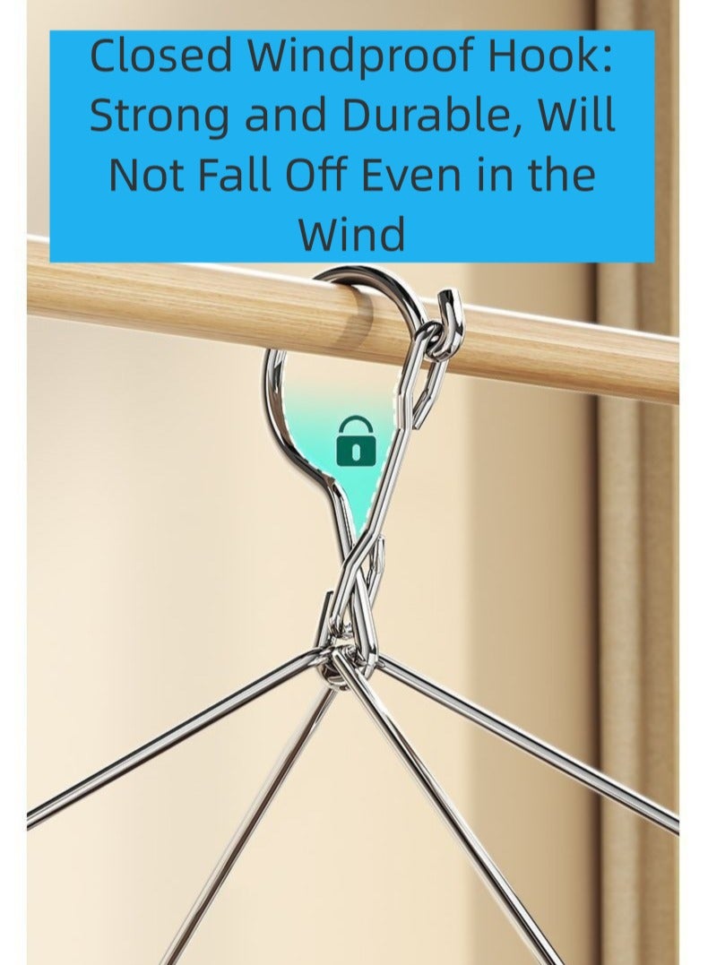 Multifunctional stainless steel square sock clip, clothespin, drying rack.40 clips perfectly solve your clothes drying problems, easily dry all kinds of clothes and socks, durable, and ideal for your family drying - Image 5