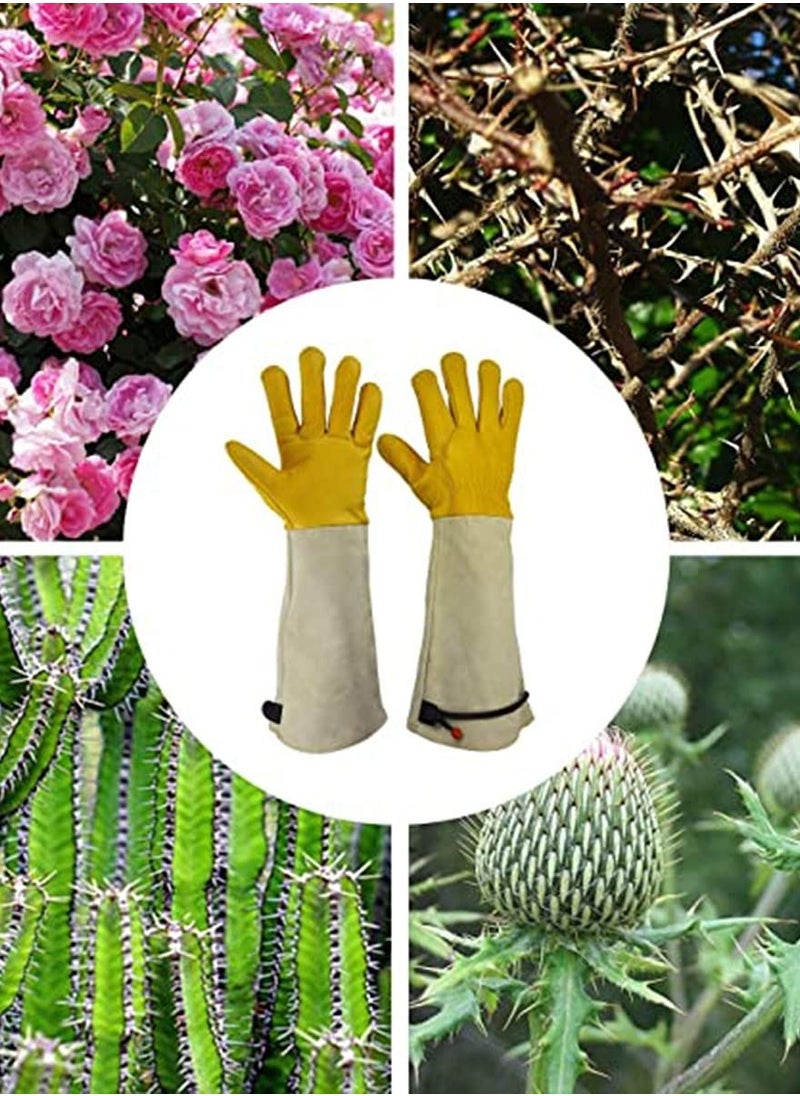 KASTWAVE Cactus Gloves Thorn Proof Gardening for Rose Pruning Cacti Handling Leather Garden Work For Women Men Yard Gardener Gifts  - Image 2