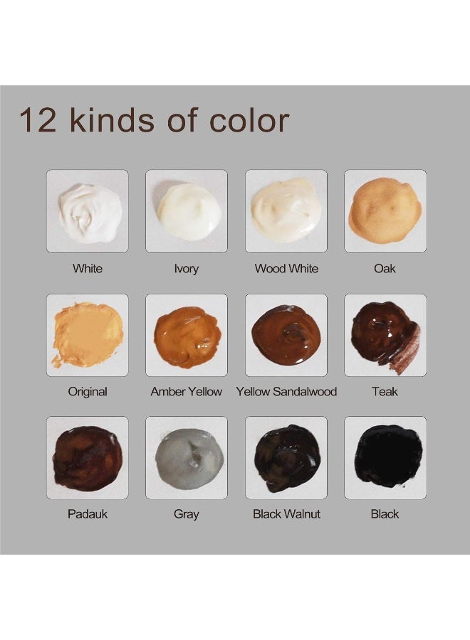 SEISSO Wood Furniture Repair Kit - Set of 42 Furniture Repair Wood Fillers, Markers and Wax Sticks - Image 3