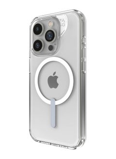 ZAGG Crystal Palace Snap iPhone 15 Pro Case Cover with MagSafe & Graphene Tech 13 Feet Drop Protection - Clear  - Image 1
