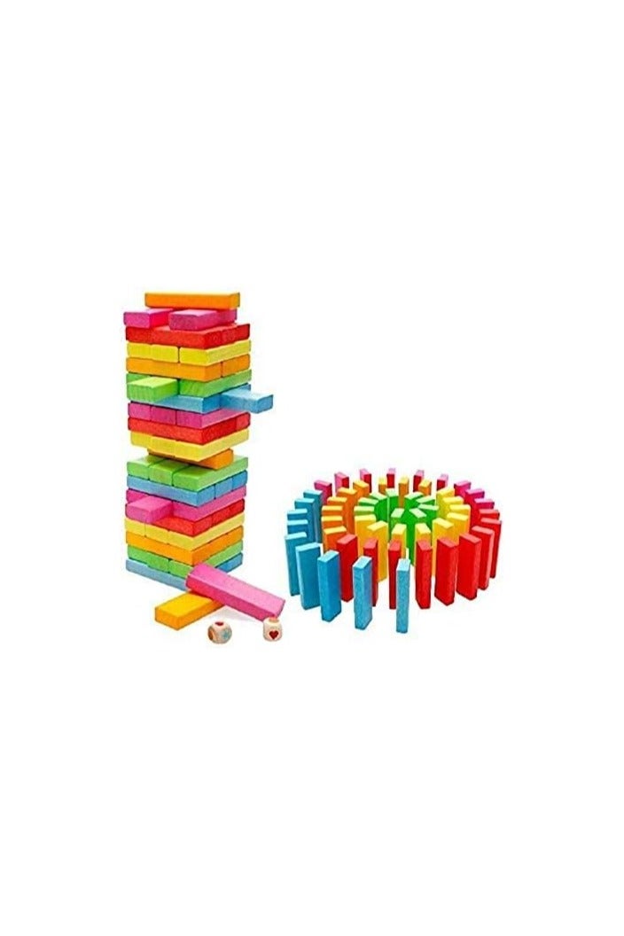 مكعبات جينجا خشبية من 48 قطعة للأطفال من عمر 3 سنوات فما فوق - Image 1