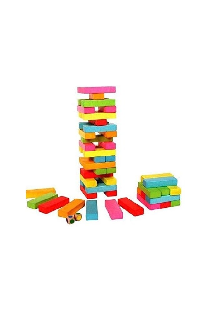 مكعبات جينجا خشبية من 48 قطعة للأطفال من عمر 3 سنوات فما فوق - Image 2