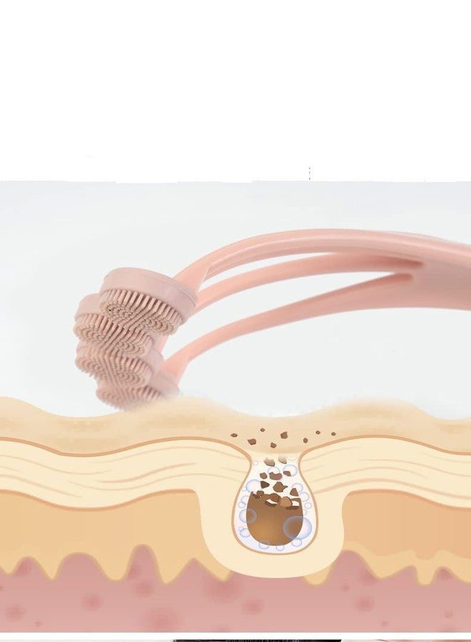 هاري فرشاة تنظيف الجسم بالاستحمام من السيليكون من هاري®، فرشاة ناعمة للجسم، مقبض طويل، فرشاة تقشير لعلاج ومنع نتوءات الحلاقة والشعر النامي تحت الجلد، خالية من مادة BPA (رمادي) - Image 2