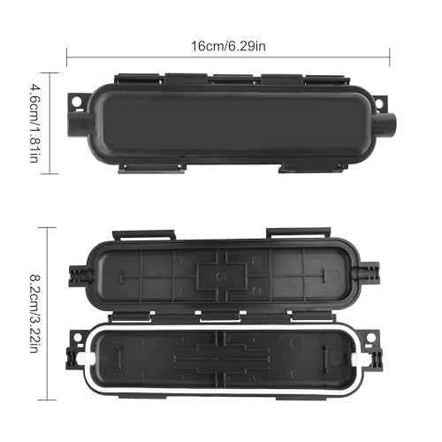 XMSJSIY Waterproof Optic Fiber Protection Box Connection Box LC Coupler Adapter Outdoor IP67 Optical Network Wiring Protective Cover Case for SC/SC,LC/SC,LC/LC Coupler Connector - Black - 4PCS - Image 2