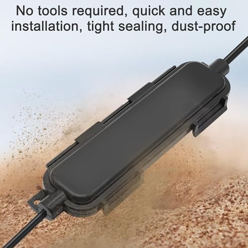 XMSJSIY Waterproof Optic Fiber Protection Box Connection Box LC Coupler Adapter Outdoor IP67 Optical Network Wiring Protective Cover Case for SC/SC,LC/SC,LC/LC Coupler Connector - Black - 4PCS - Image 5