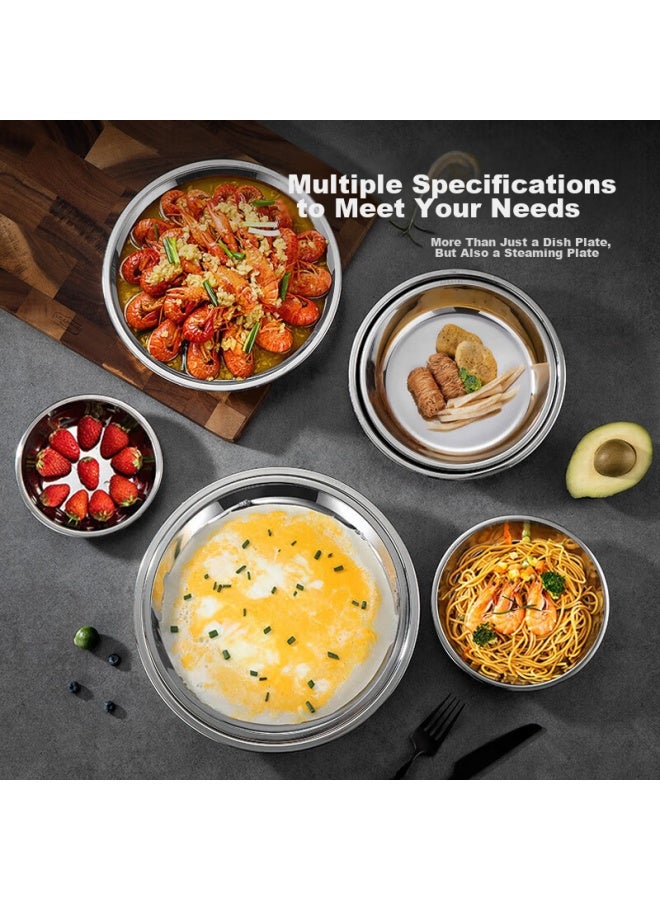 MAX COOK Meichun 316l Stainless Steel Plate And Bowl, 22cm, Thickened, Widened, Deepened, Drop-resistant, Mcwa1748 - Image 3