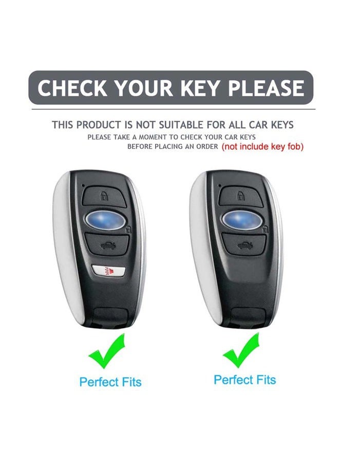 Cacacar for Subaru Key Fob Cover, for Forester Outback BRZ Legacy CrossTrek Premium Soft TPU 360 Degree Protection Key Case Remote Key Holder (Ivory) - Image 2