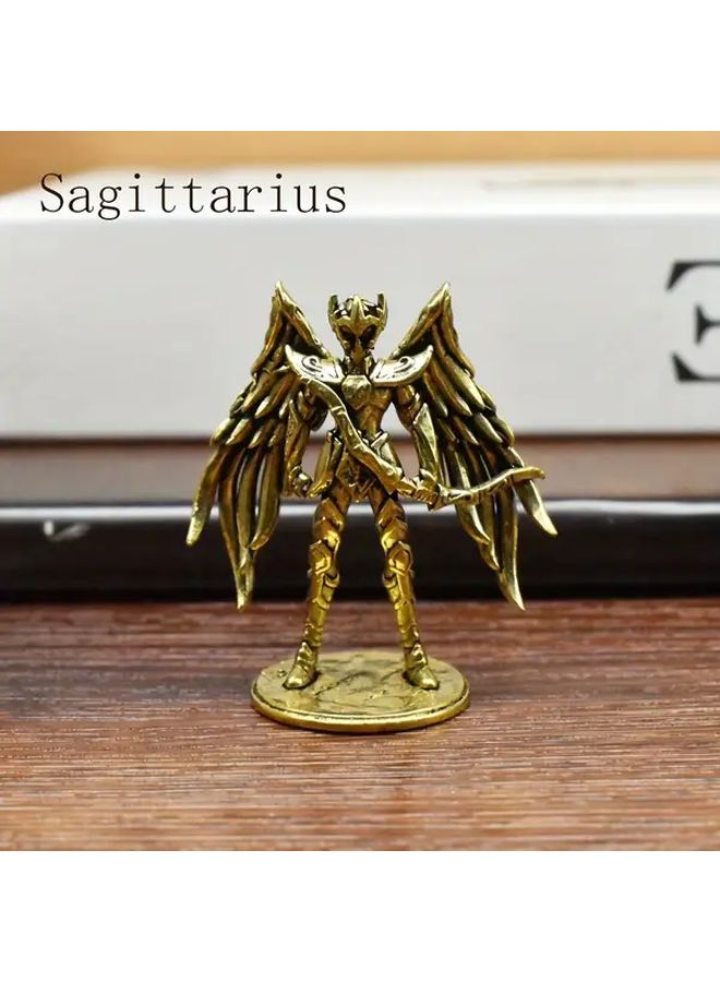 Capricorn Zodiac Brass Figurine Retro Desktop Decoration Collectible Gift - Image 4