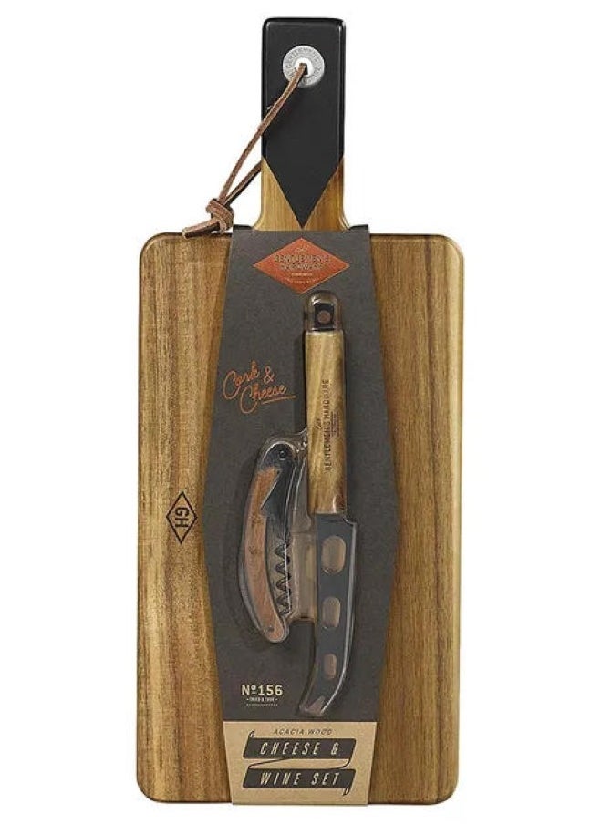 GENTLEMEN'S HARDWARE Cheese Board Set With Knives  - Image 1