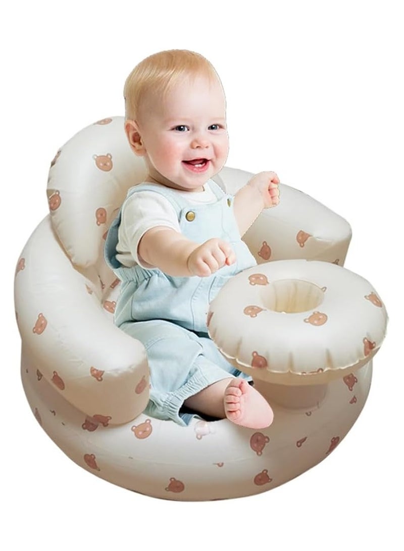 Baby Sitting Chair, Inflatable Floor Seat, Portable Infant Back Support Sofa, Shower Gifts for Baby Boys Girls - Image 1