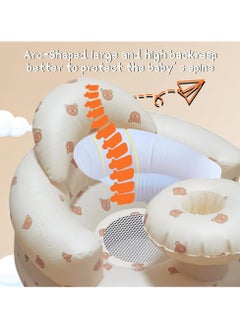 Generic Baby Sitting Chair, Inflatable Floor Seat, Portable Infant Back Support Sofa, Shower Gifts for Baby Boys Girls  - Image 2