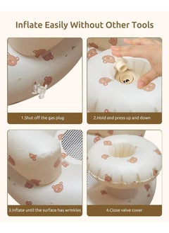 Generic Baby Sitting Chair, Inflatable Floor Seat, Portable Infant Back Support Sofa, Shower Gifts for Baby Boys Girls  - Image 4