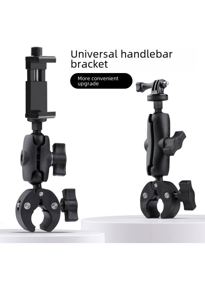 Generic Electric Car Mobile Phone Sports Camera Handlebar Bracket Motorcycle Riding Navigation Bracket Universal Clip Selfie Live Clip-Color:Extended + Integrated Cold Boots Clip  - Image 2