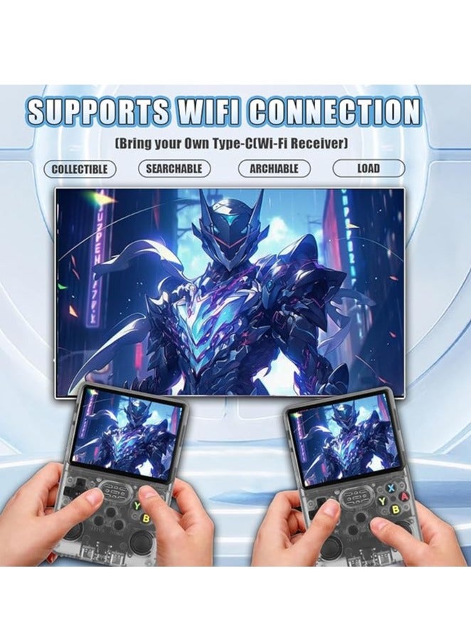 وحدة تحكم ألعاب محمولة R36S ريترو بسعة 64 جيجابايت، مزودة بأكثر من 20000 لعبة ريترو مدمجة، ومحاكي 21 لعبة، وشاشة IPS مقاس 3.5 بوصة، ونظام لينكس، ومحاكي صغير محمول للأطفال والكبار - Image 2