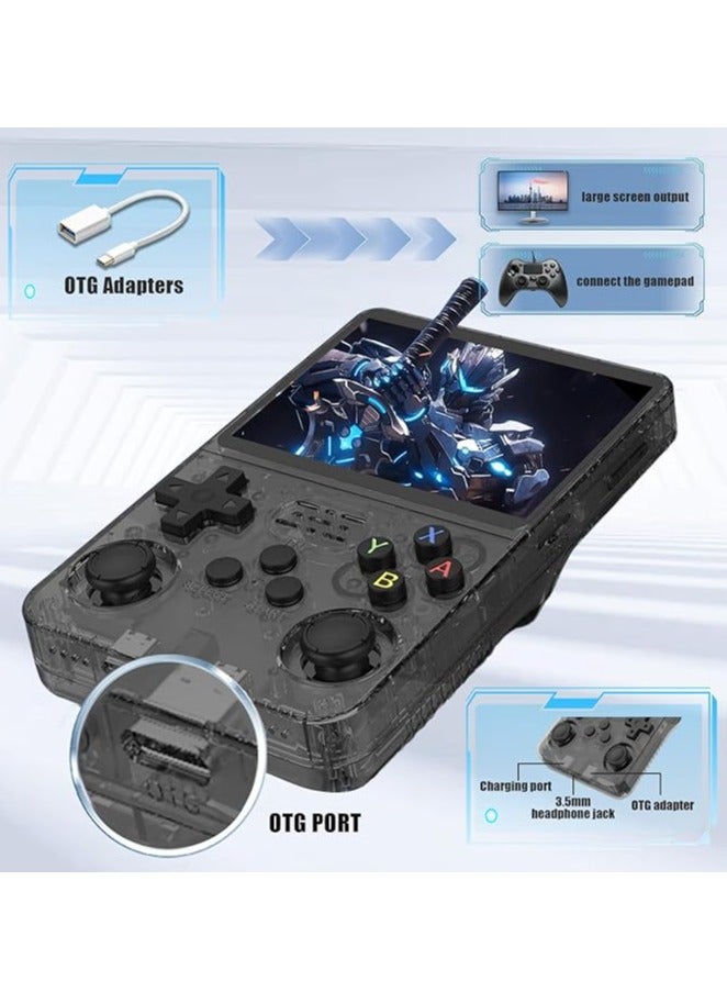 وحدة تحكم ألعاب محمولة R36S ريترو بسعة 64 جيجابايت، مزودة بأكثر من 20000 لعبة ريترو مدمجة، ومحاكي 21 لعبة، وشاشة IPS مقاس 3.5 بوصة، ونظام لينكس، ومحاكي صغير محمول للأطفال والكبار - Image 3
