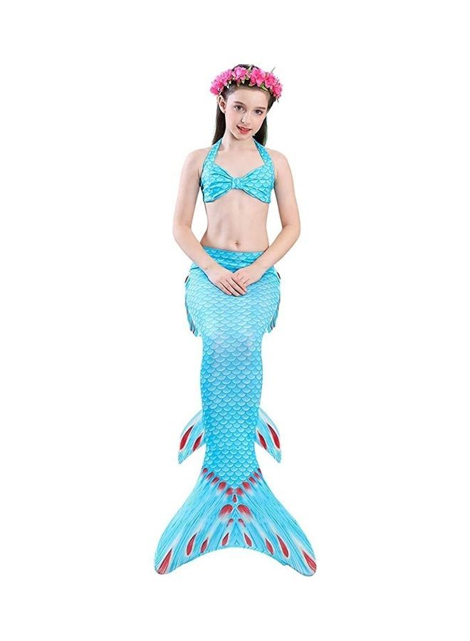 NIBEMINENT 3-Piece Mermaid Swimming Costume Set 110cm - Image 4