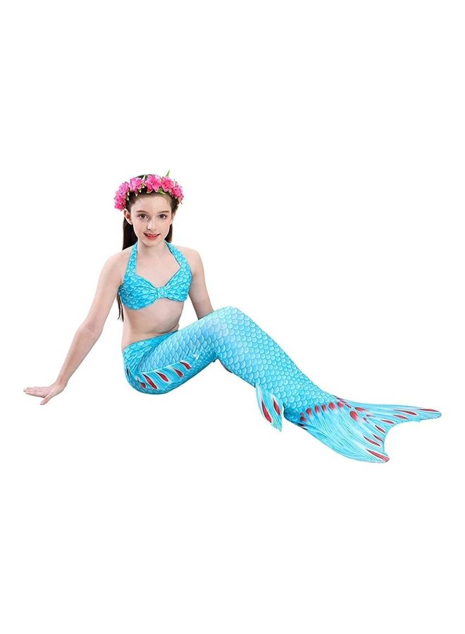NIBEMINENT 3-Piece Mermaid Swimming Costume Set 110cm - Image 3