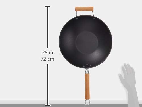 JOYCE CHEN Professional Series 14-Inch Cast Iron Wok with Maple Handle - Image 3