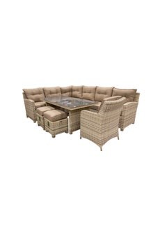 LIVING ACCENTS 6-Piece Sturdy High Quality Outdoor Seating Set Beige EGSC096 
