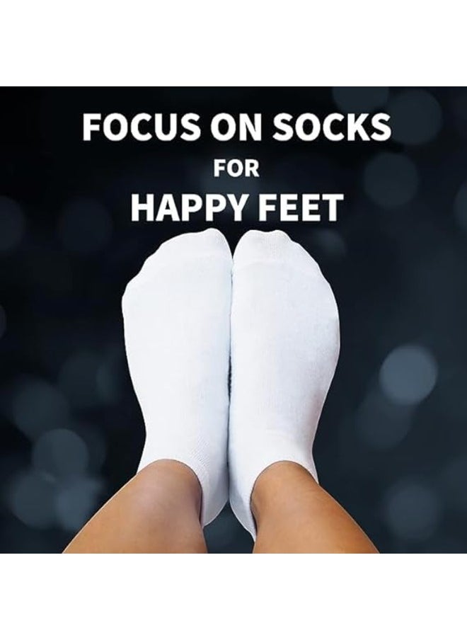 Be-Queen - 6 Pairs Women's Short Ankle Athletic Socks Cotton Spandex Sport Sock for Ladies free size EU 36 to 42 (WHITE 6 Pairs, 6) - Image 1