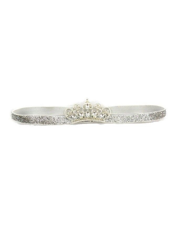JustMyDress Newborn Baby Princess Crystal Crown Headband Tiara Hairband Photography Props Ja25 (2Pcgold Silver)  - Image 4
