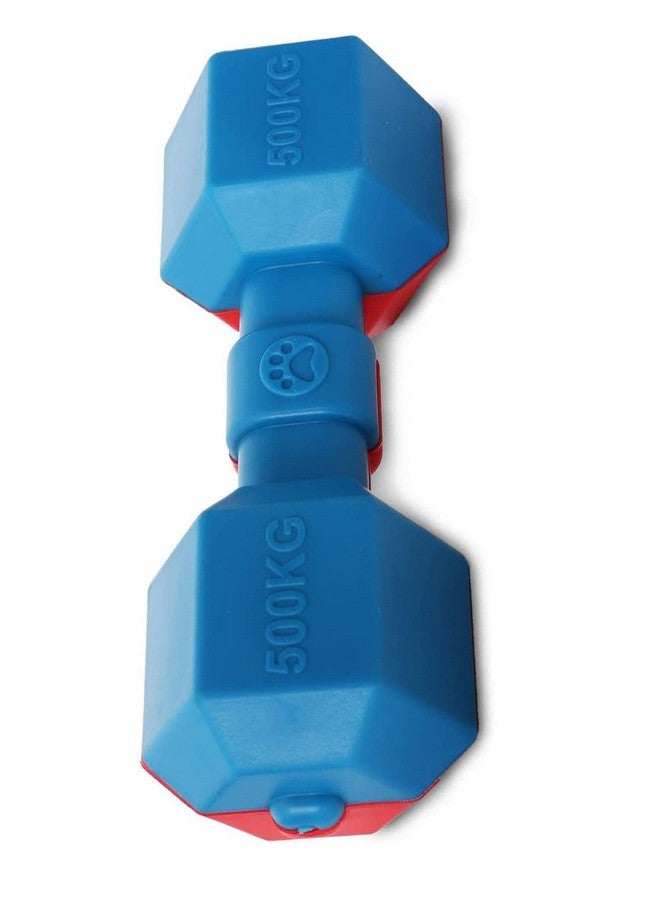 لعبة مضغ على شكل دمبل مطاطي قوي غير سام للكلاب | لعبة تنظيف الأسنان التفاعلية للجراء والكلاب - قطعة واحدة (قد يختلف اللون) - Image 2