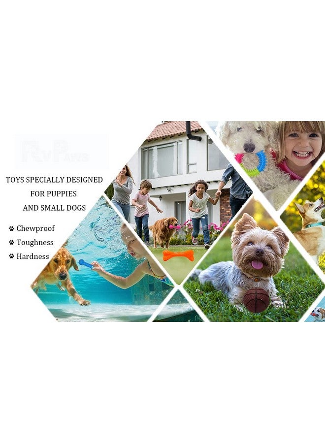 لعبة مضغ على شكل دمبل مطاطي قوي غير سام للكلاب | لعبة تنظيف الأسنان التفاعلية للجراء والكلاب - قطعة واحدة (قد يختلف اللون) - Image 4