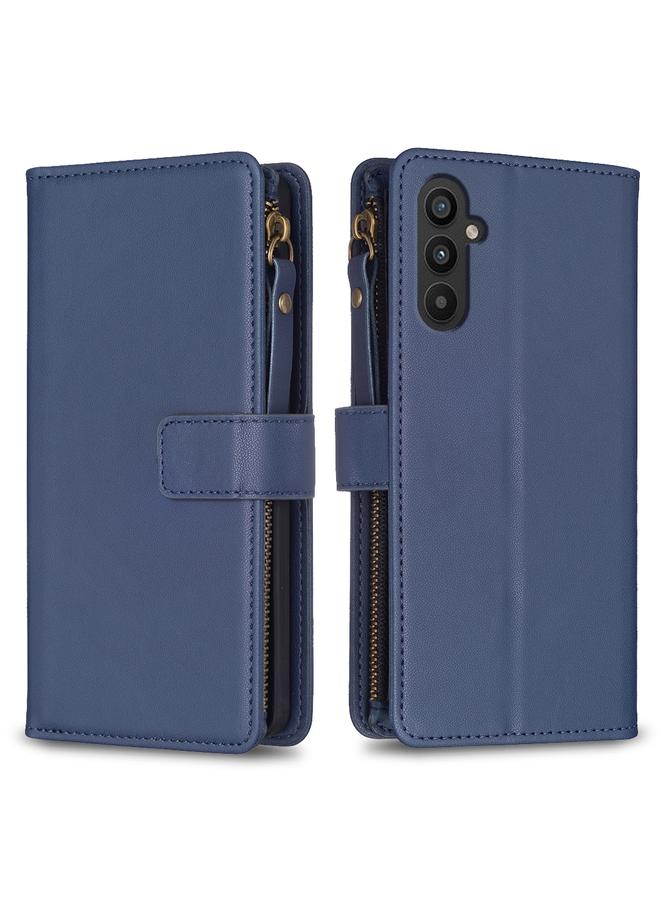 S-TOP Case For Samsung Galaxy A34 5G 9 Card Slots Zipper Wallet Leather Flip Phone Case - Image 1