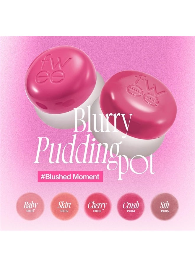 fwee - Lip&Cheek Blurry Pudding Pot | Blushed Moment - Crush | Makeup Blush, Buildable Lightweight, Multi-Use Soft Matte Finish | 5g - Image 1