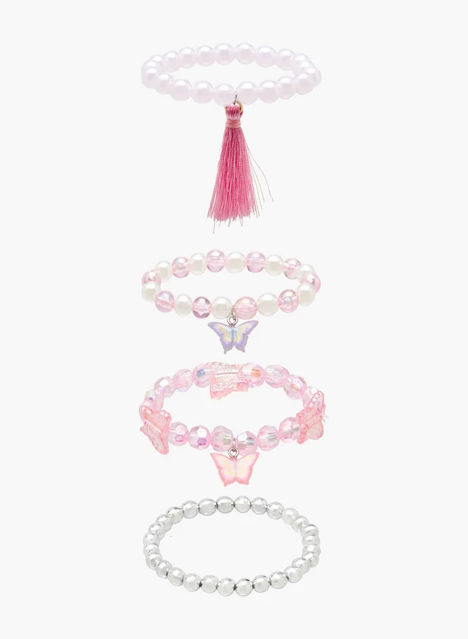 Flora Bella Bracelet With Embellishment - Set Of 4