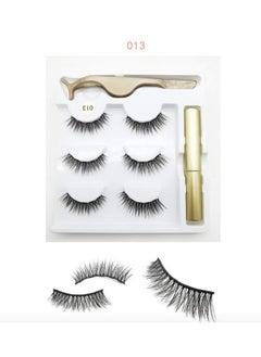 Vinayakart Vinayakart 3D 3 Pairs Magnetic False Eyelashes with Fluid Eyeliner and special tool  - Image 1