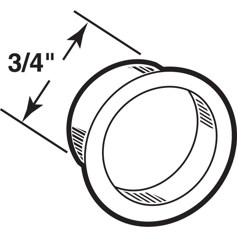 برايم-لاين مقبض خزانة الأصابع Prime-Line N 7200 مقاس 3/4 بوصة × 5/16 بوصة من النيكل الساتان (عبوة من 4 قطع) - Image 2