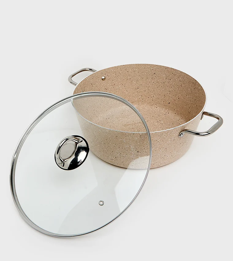 Sur La Table Granite Casserole w/Lid 32cm Cappuccino