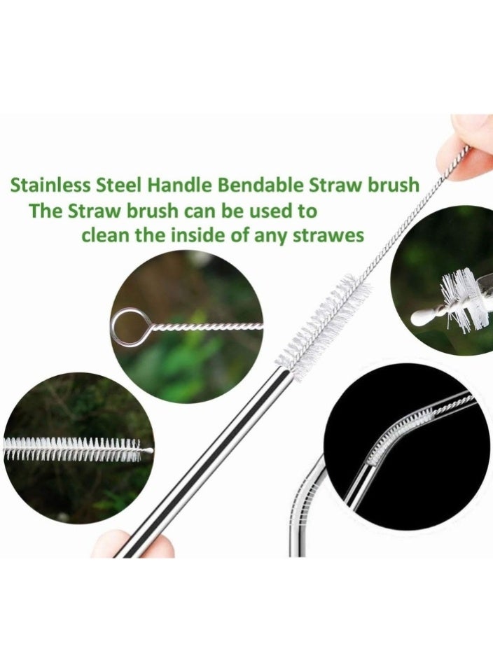 WHITE GAINS Straw Cleaner Brush Extend 12 inch, Extra Wide 12mm diam Pipe Cleaners, Extra Long Straw Brush for Sippy Cup, Water Bottle, Tubes, Baby Bottles, Reusable Drinking Straws & More – Food Grade Stainless Steel, BPA Free, Dishwasher Safe (10 Pack)  - Image 4