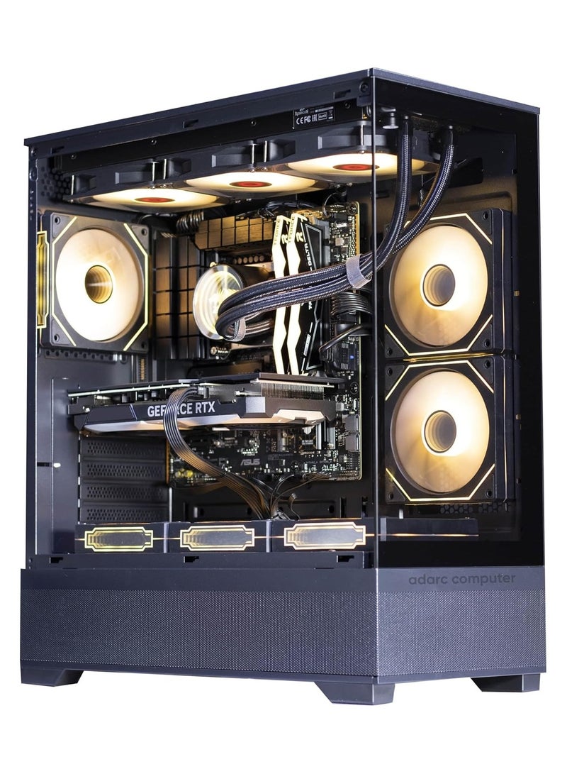 NANOTECH Budget Gaming PC - Intel Core i5-12400F, DDR5 32GB (2*16) RAM, Nvidia GeForce RTX 5060 8GB GDDR7 Graphics Card, 2TB NVMe SSD, 3 Fan AIO Liquid Cooler, 750W Power Supply, Windows 11 Pro | Wi-Fi - Image 1