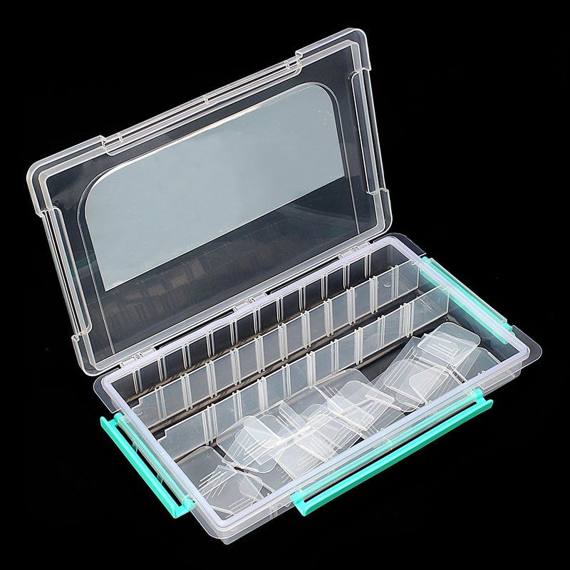 Iktu Multipurpose Transparent Grid Storage Box with Flexible Compartments for FishingJewelry Pills Hardware Tools Office Stationeryetc Organizer Adjustable Slots Big 28 Grids - Image 1