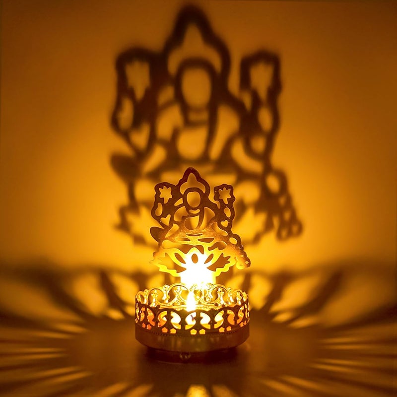 alikiki مجموعة مصابيح غانيش لاكشمي المعدنية الظلية - Image 5