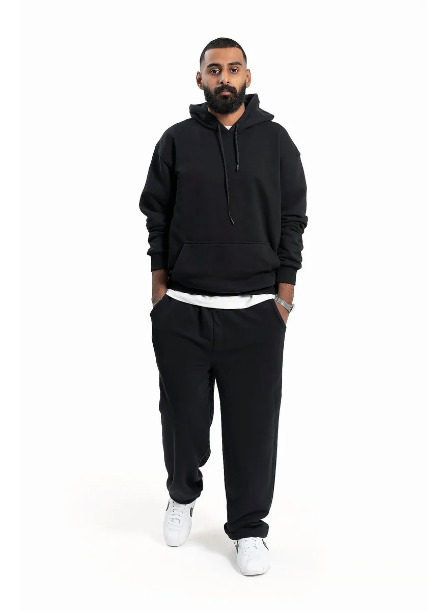 Wecre8 Men's Black Hoodie and Pants Set By WECRE8
