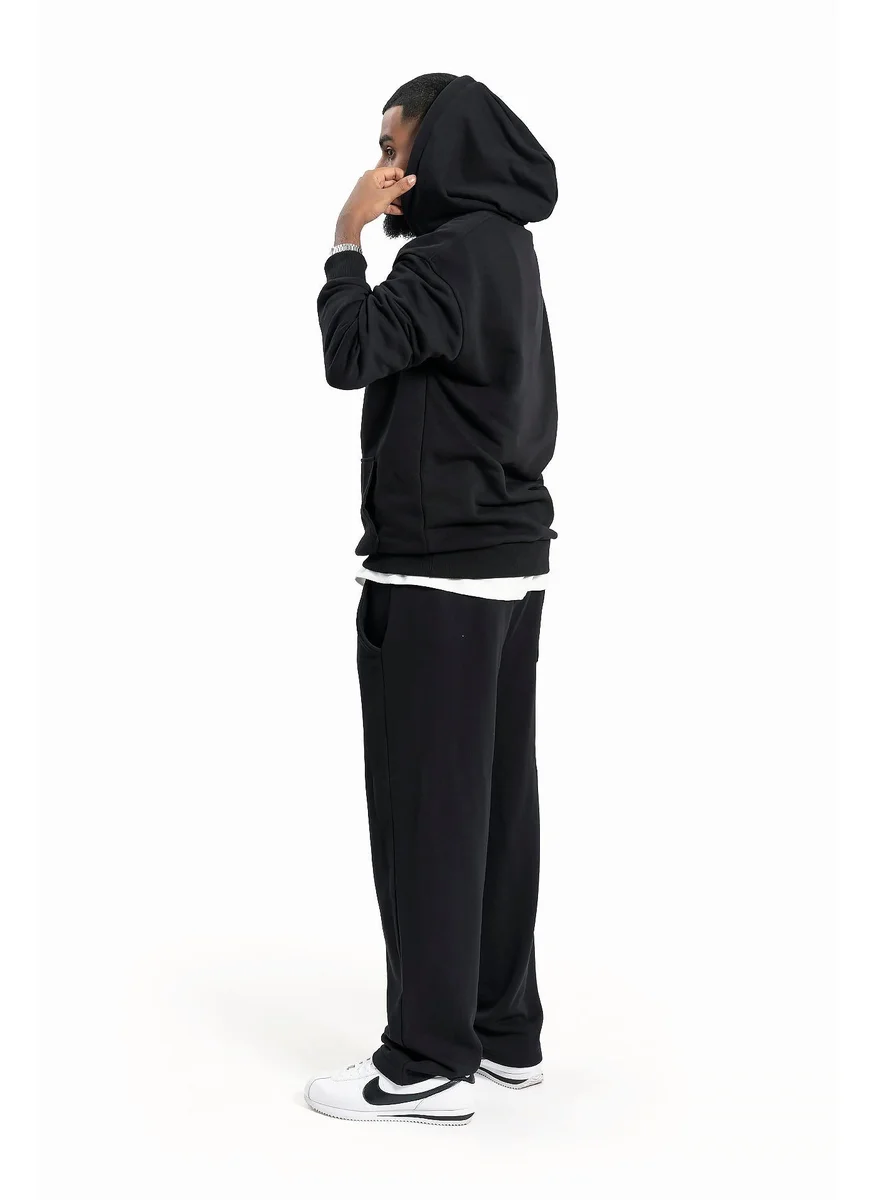 Wecre8 Men's Black Hoodie and Pants Set By WECRE8