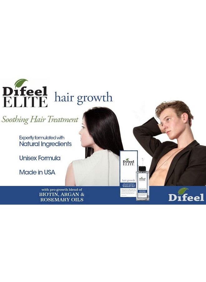 difeel - Elite Progrowth Hair Treatment For Hair Growth With Biotin Argan And Rosemary Oils 3 Oz. - Biotin Hair Treatment For Hair Growth - Image 1