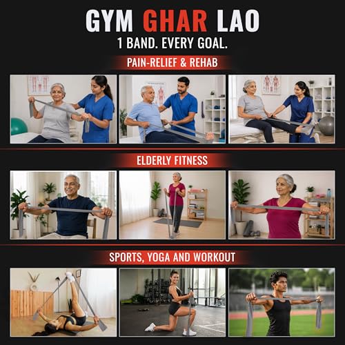 Slovic Thera-Band for Exercise [Extra Heavy] | Thera band for Physio | Latex Resistance Band for Workout | Stretching Bands for Exercise Bands for Cardio, Strength Training, Home Workout & Yoga | Grey - Image 4